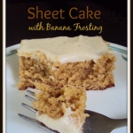 Peanut Butter Sheet Cake with Banana Frosting Recipe