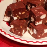 Creamy Rocky Road Fudge made in the Microwave