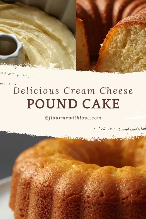 Delicious cream cheese pound cake
