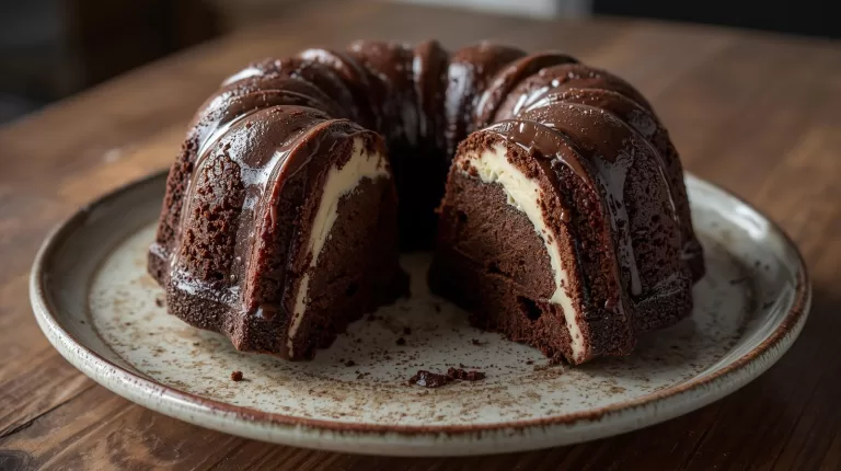 Chocolate Cream Cheese Tunnel Cake