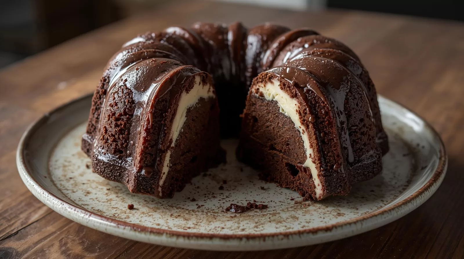 chocolate cream cheese tunnel cake