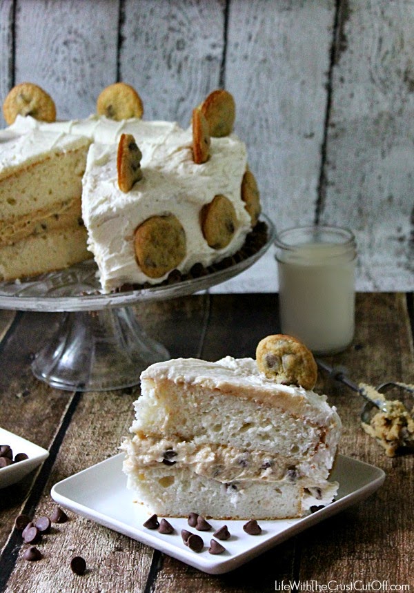 http://www.lifewiththecrustcutoff.com/chocolate-chip-cookie-dough-stuffed-cake/