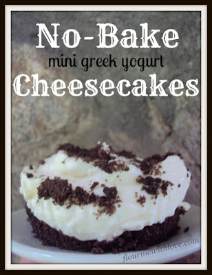 No-Bake Mini Greek Yogurt Cheesecakes