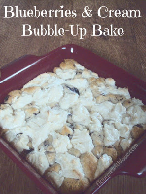 Blueberries & Cream Bubble-Up Bake #warmtraditions