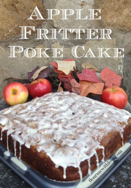 Apple Fritter Poke Cake