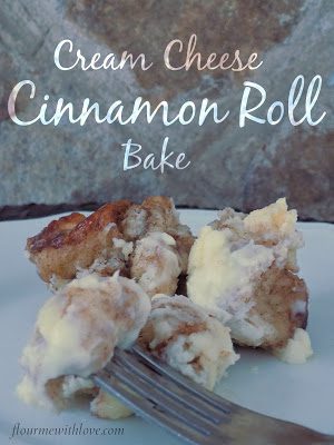 Cream Cheese Cinnamon Roll Bake uses frozen bread dough that's drenched in cinnamon, butter, sugar & sweetened cream cheese!