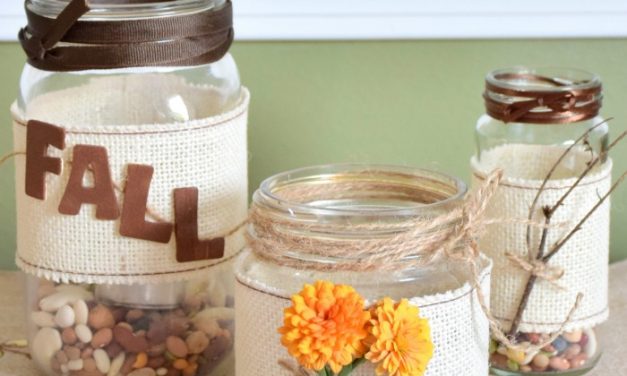 Featuring You ~ Burlap Mason Jars and Fall