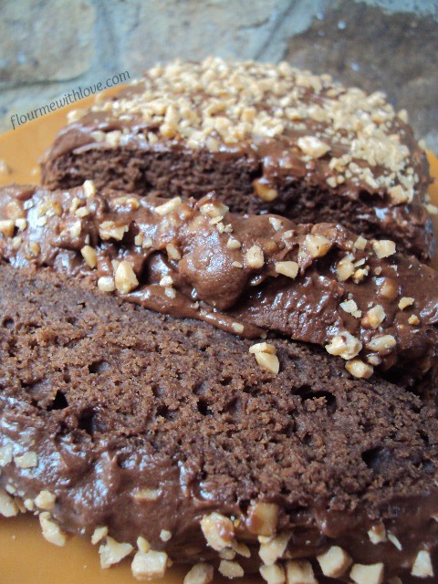 Chocolate Toffee Brownie Loaf