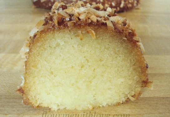 Toasted Coconut Pound Cake with Lime Glaze