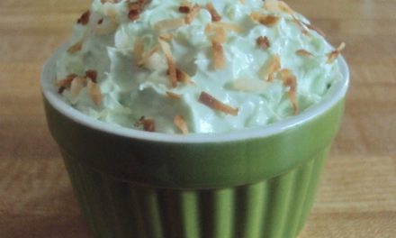 Watergate Salad made with Cream Cheese