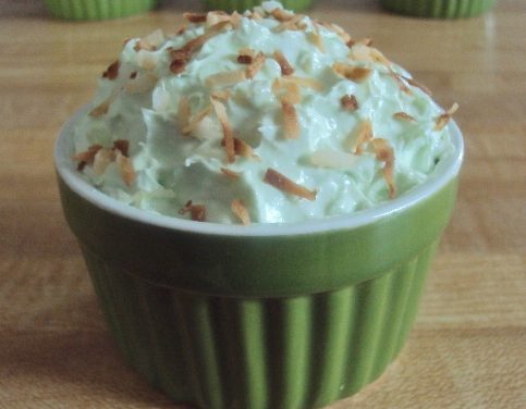 Watergate Salad made with Cream Cheese