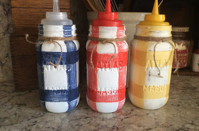 Featuring You ~ How to paint Patriotic Picnic Gingham Mason Jars
