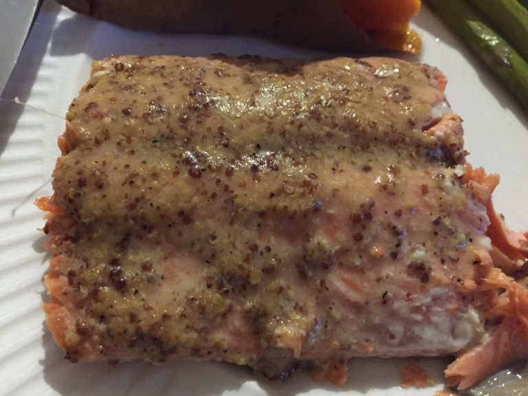 Honey Mustard Roasted Salmon