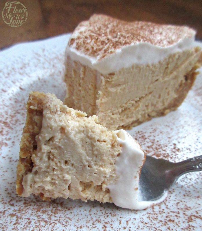 Creamy Keto Peanut Butter Cream Cheese Pie with a peanut crust!