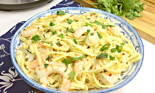 Featuring You ~ Instant Pot Cilantro Lime Shrimp Scampi Pasta