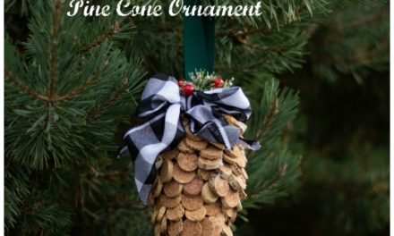 Featuring You ~ Wine Cork Pine Cone Ornament